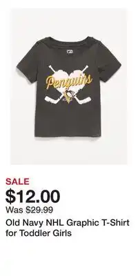 Old Navy Old Navy NHL Graphic T-Shirt for Toddler Girls offer