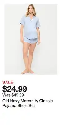 Old Navy Old Navy Maternity Classic Pajama Short Set offer