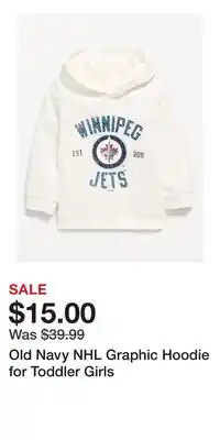 Old Navy Old Navy NHL Graphic Hoodie for Toddler Girls offer