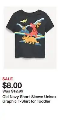 Old Navy Old Navy Short-Sleeve Unisex Graphic T-Shirt for Toddler offer