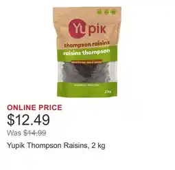 Costco Yupik Thompson Raisins offer