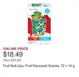 Costco Fruit Roll-Ups, Fruit Flavoured Snacks, 72 × offer