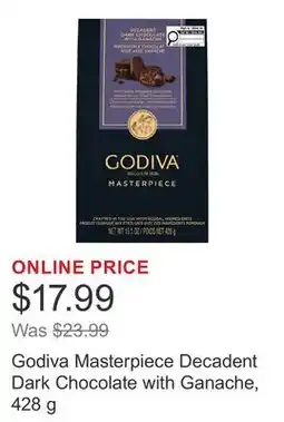 Costco Godiva Masterpiece Decadent Dark Chocolate with Ganache offer
