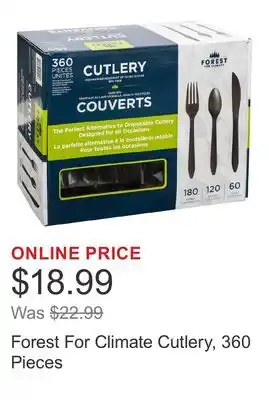 Costco Forest For Climate Cutlery, 360 Pieces offer