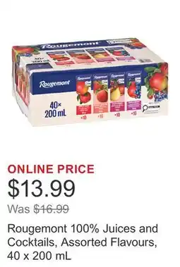 Costco Rougemont 100% Juices and Cocktails, Assorted Flavours offer