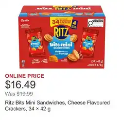 Costco Ritz Bits Mini Sandwiches, Cheese Flavoured Crackers, 34 × offer