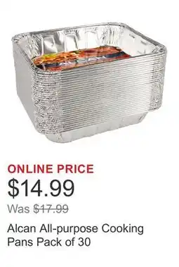 Costco Alcan All-purpose Cooking Pans Pack of 30 offer