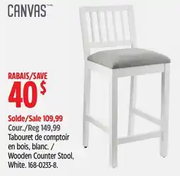 Canadian Tire Wooden Counter Stool, White offer