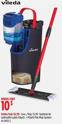 Canadian Tire Vileda H2prO Flat Mop System offer