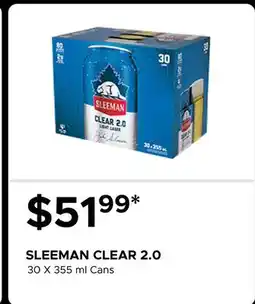 The Beer Store SLEEMAN CLEAR 2.0 offer