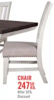 The Brick Willow Dining Chair with Cushion Fabric Seat & Nailhead Trim - Rustic White offer