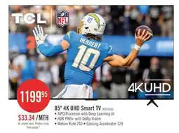 The Brick TCL 85 S551G LED 4K UHD Smart Google TV (85S551G-CA) offer