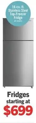 The Brick Midea 18 Cu. Ft. Top-Freezer Refrigerator - MT18DDSCR1RCM offer