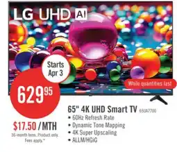 The Brick 65 4K UHD Smart TV offer