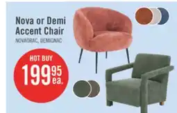 The Brick Nova 28.7 Boucle Fabric Accent Chair - Orange offer