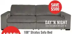 The Brick Stratus 108 Faux Fur Fabric Full-Size Sofa Bed with Power Sliding - Fog Grey offer