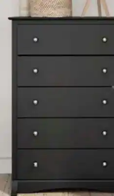 The Brick Jade 5-Drawer Chest - Black offer