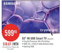 The Brick SAMSUNG 65 U8000 Crystal 4K UHD Smart Tizen OS TV (UN65U8000FFXZC) - 2025 Model offer
