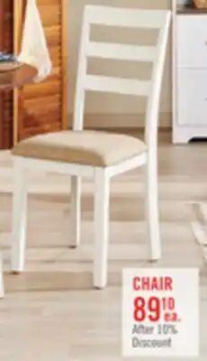 The Brick Bryn Dining Chair with Fabric Seat, Ladder-Back – White offer