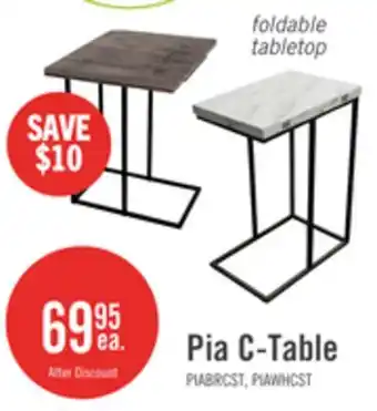 The Brick Pia 18 C-Table with Expandable Top - Brown offer