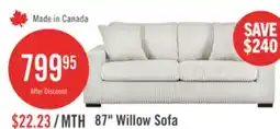 The Brick Willow 87 Light Grey Fabric Sofa with Track Arms and Reversible Seat and Back Cushions offer