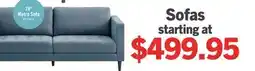 The Brick Metro 78 Fabric Sofa with Tufted Seat Cushions and Reversible Back Cushions - Denim Blue offer
