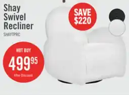 The Brick Shay 33 Chenille Fabric Swivel Glider Reclining Accent Chair - River Rock Beige offer