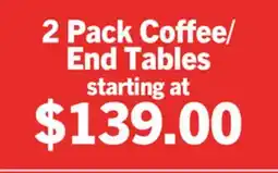 The Brick 2 Pack Coffee/ End Tables offer