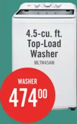 The Brick Midea 4.5 Cu. Ft. Top Load Agitator Washer – White - MLTW45A2BWW offer