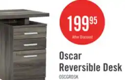 The Brick Oscar 47 Reversible Office Desk with Storage - Grey offer