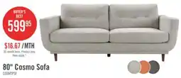 The Brick Cosmo 80 Fabric Sofa with Tufted Back Cushions - Grey offer