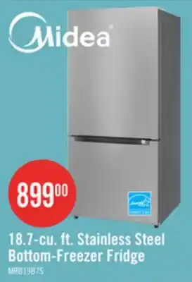 The Brick Midea 18.7 Cu. Ft. Bottom-Freezer Refrigerator - MRB19B7AST offer