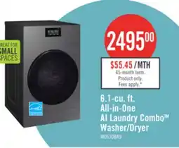 The Brick Samsung Bespoke 6.1 Cu. Ft. All-in-One AI Laundry Combo Washer/Dryer - WD53DBA900HZA1 offer
