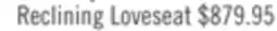 The Brick Spencer 65.6 Chenille Fabric Power Reclining Loveseat - Grey offer