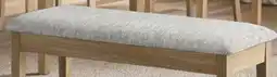The Brick Cove Dining Bench with Cushion Fabric Seat, Lift Top Storage, 46W - Natural/Grey offer