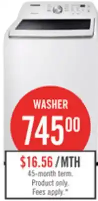 The Brick Samsung 5.1 Cu. Ft. Top-Load Washer - White - WA44A3205AW/A4 offer