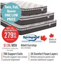 The Brick Springwall Odell Eurotop Twin Mattress offer