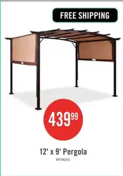 The Brick 12' X 9' Pergola Kit Metal Frame Gazebo Canopy Cover Patio Shelter offer