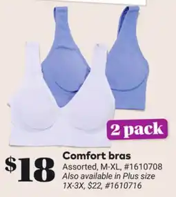 Giant Tiger Comfort bras offer
