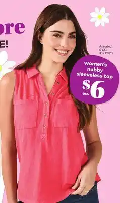 Giant Tiger women's nubby sleeveless top offer