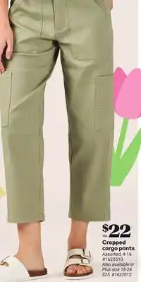 Giant Tiger Cropped cargo pants offer