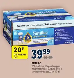 Familiprix SIMILAC 360 Total Care Infant formula, Ready to feed offer