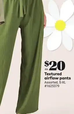 Giant Tiger Textured airflow pants offer