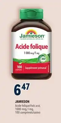 Familiprix Jamieson Folic Acid tablets 100un offer