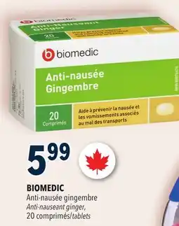 Familiprix BIOMEDIC, Anti-nauseant ginger, 20 tablets offer