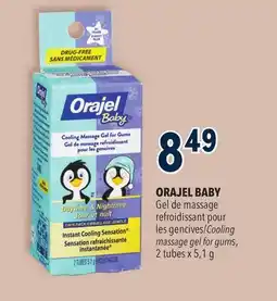 Familiprix ORAJEL BABY Gel de massage Cooling massage gel for gums, 2 tubes x offer
