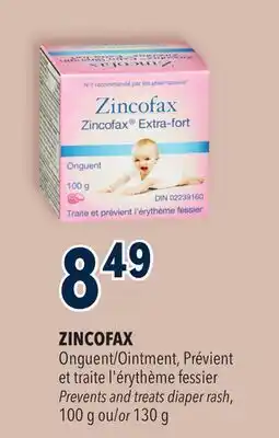 Familiprix ZINCOFAX Ointment Prevents and treats diaper rash, 100 g or 130 g offer