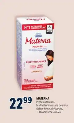 Familiprix MATERNA Gelatin free multivitamins, 100 tablets offer