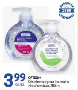 Uniprix OPTION+ Désinfectant pour les mains/ Hand sanitizer offer
