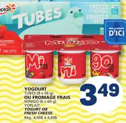 Marché Bonichoix TUBES (8 x 56 g) OR MINIGO (6 x 60 g) YOPLAIT YOGURT OR FRESH CHEESE offer